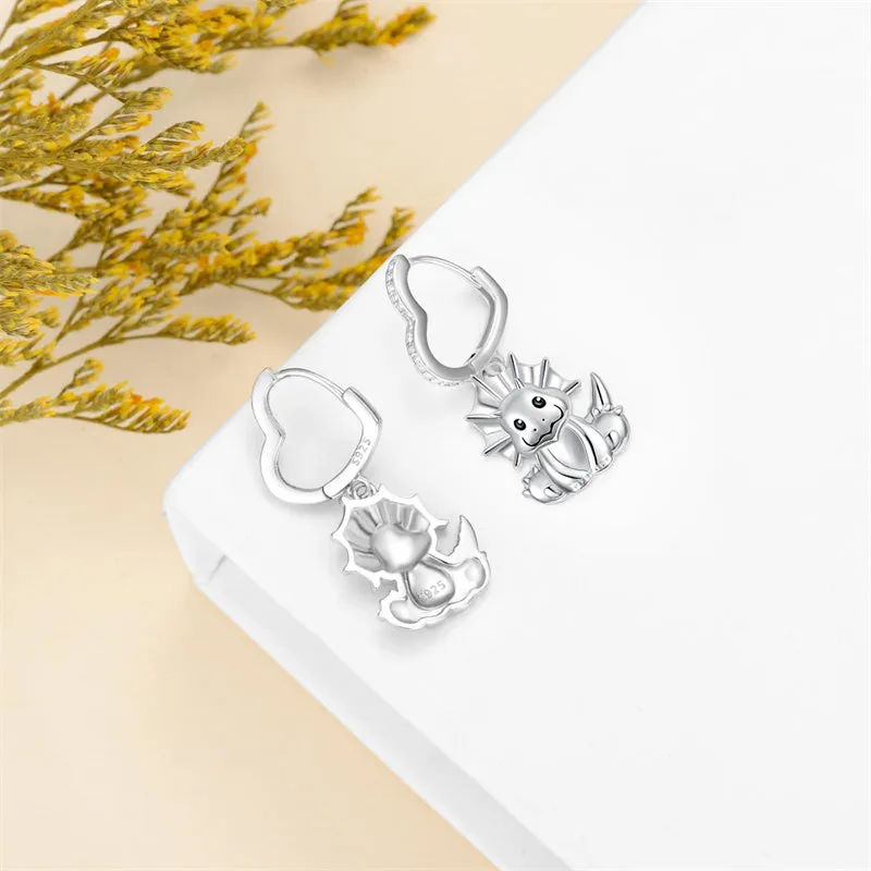 Dinosaur Hoop Earrings 925 Sterling Silver  Jewelry Gifts for Women