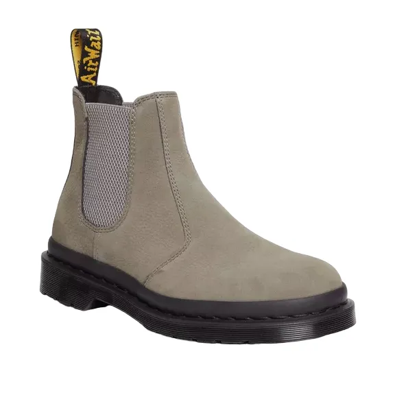 Dr. Martens Chelsea boot 2976 in worked nubuck 31130059 nickel gray