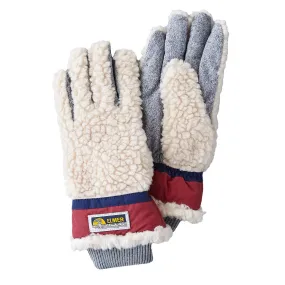 Elmer Gloves Wool Pile 5 Finger Glove Beige / Wine