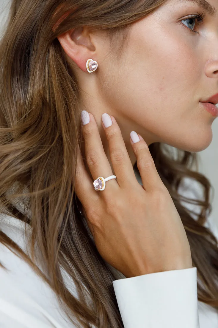 ENAMEL HEART RING