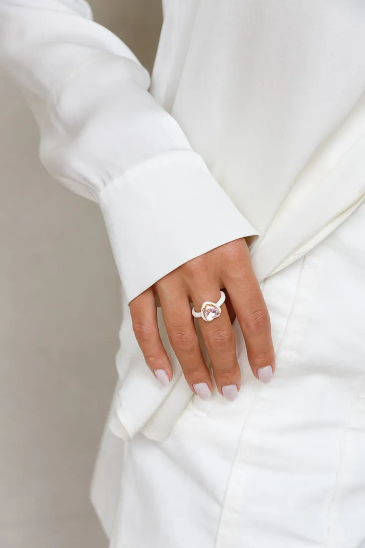 ENAMEL HEART RING