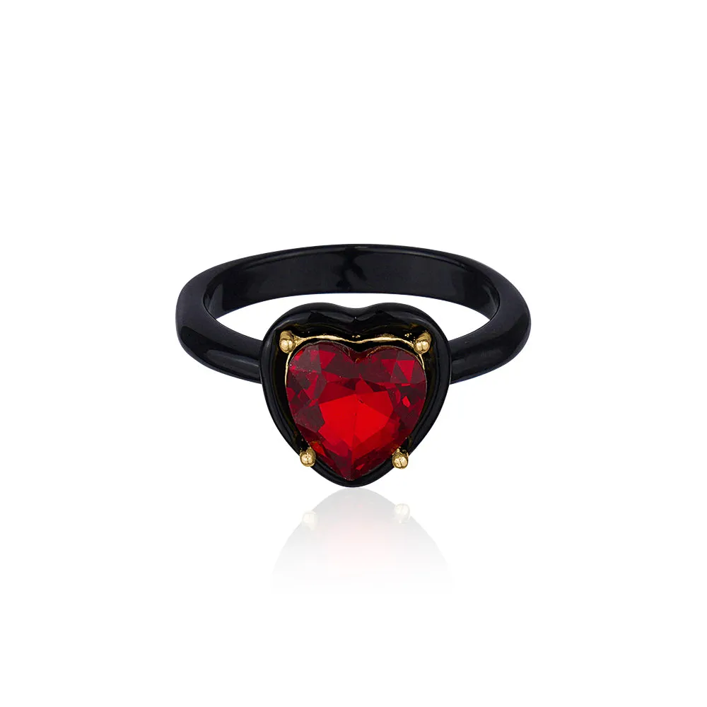 ENAMEL HEART RING