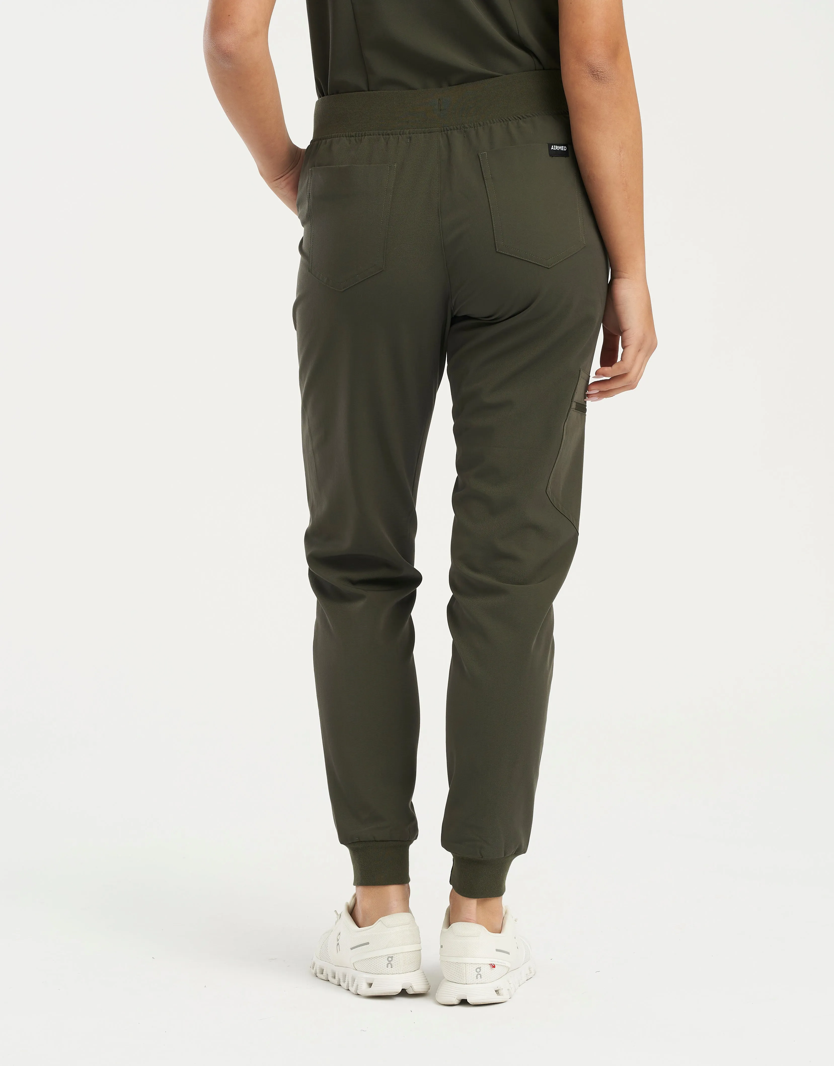 Essential Jogger Scrub Pants - Khaki Green