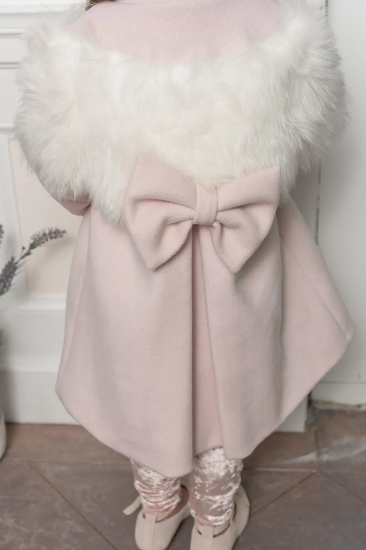 Faina Pink Wool Coat