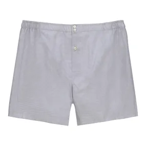 Fine-Checked Boxer Shorts in White and Blue