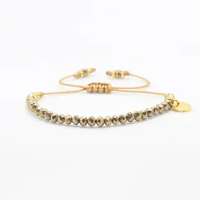 Friendship Crystal Metallic Gold Bracelet