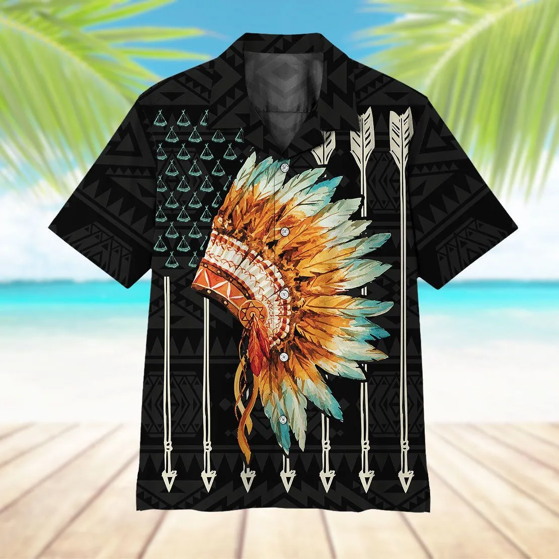 Gearhuman 3D American Native Flag Hawaii Shirt