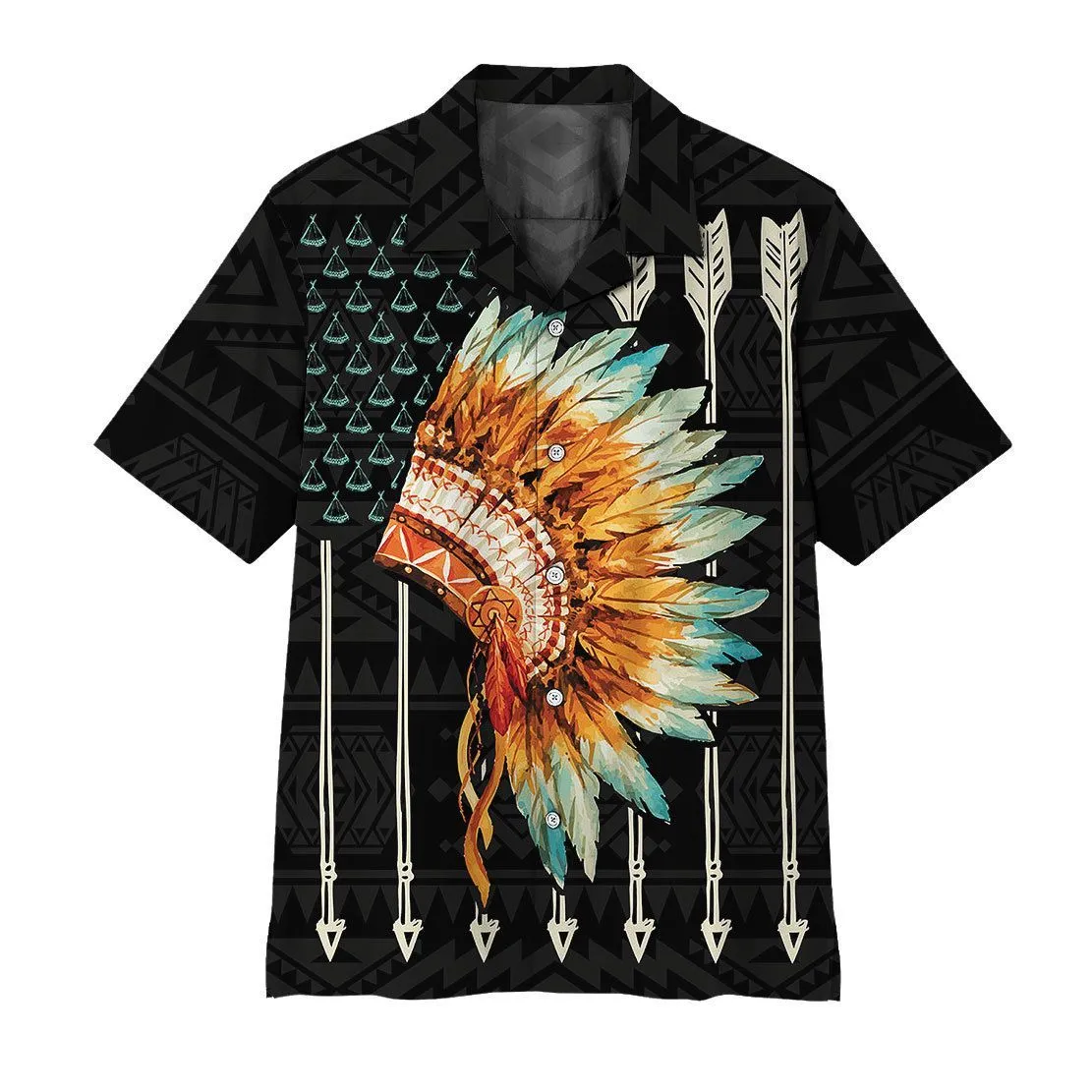 Gearhuman 3D American Native Flag Hawaii Shirt