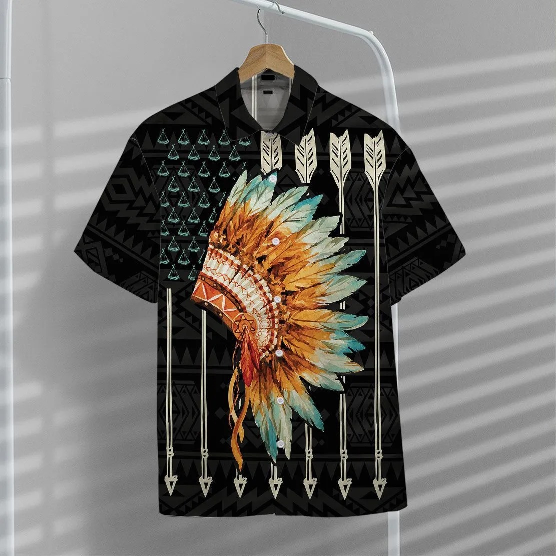 Gearhuman 3D American Native Flag Hawaii Shirt