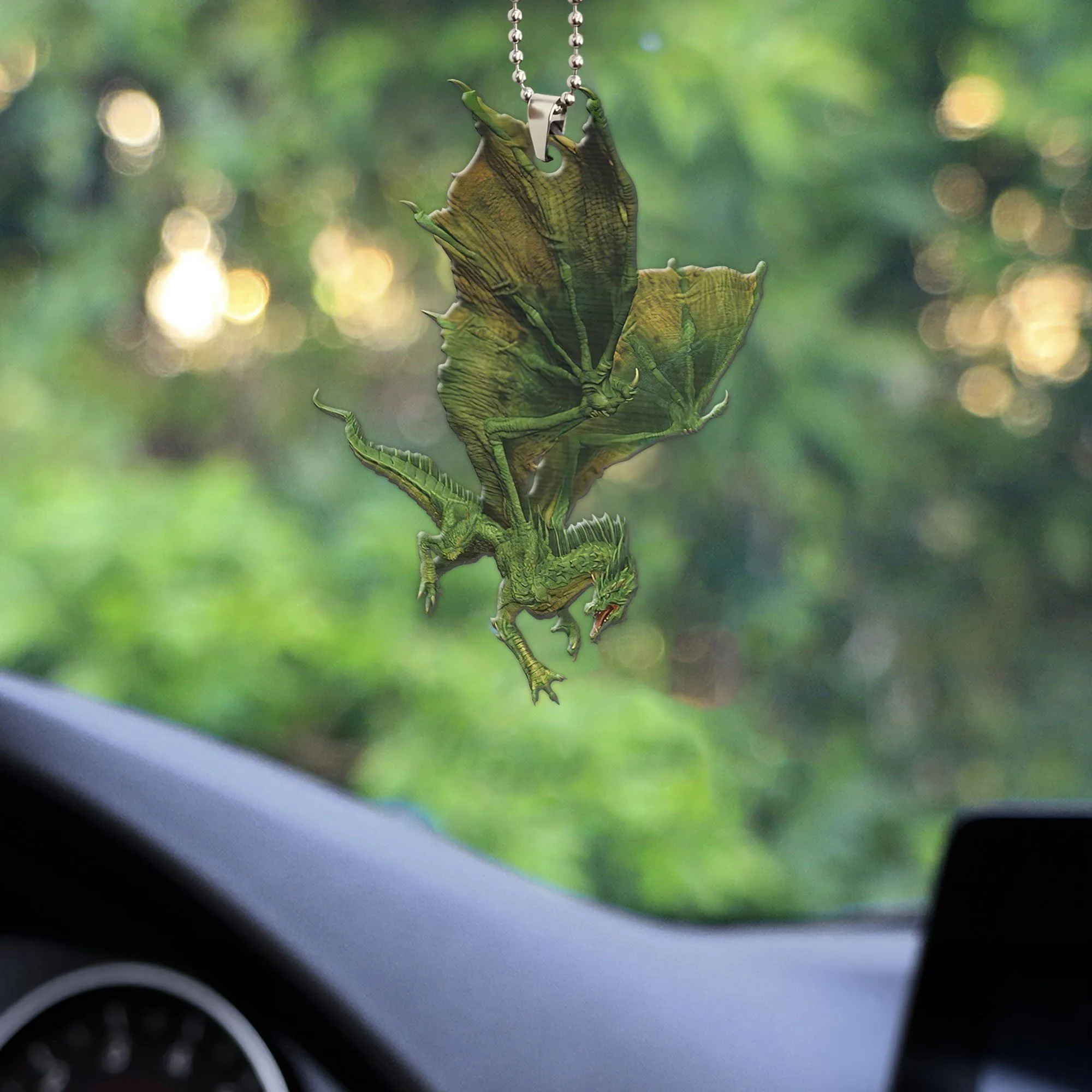 Gearhuman 3D Ancient Green Dragon Custom Car Hanging