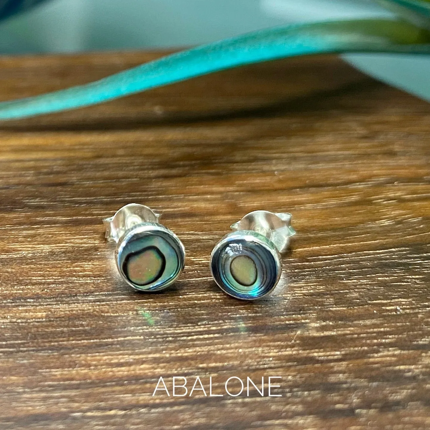 Gemstone Bezel Stud Earrings