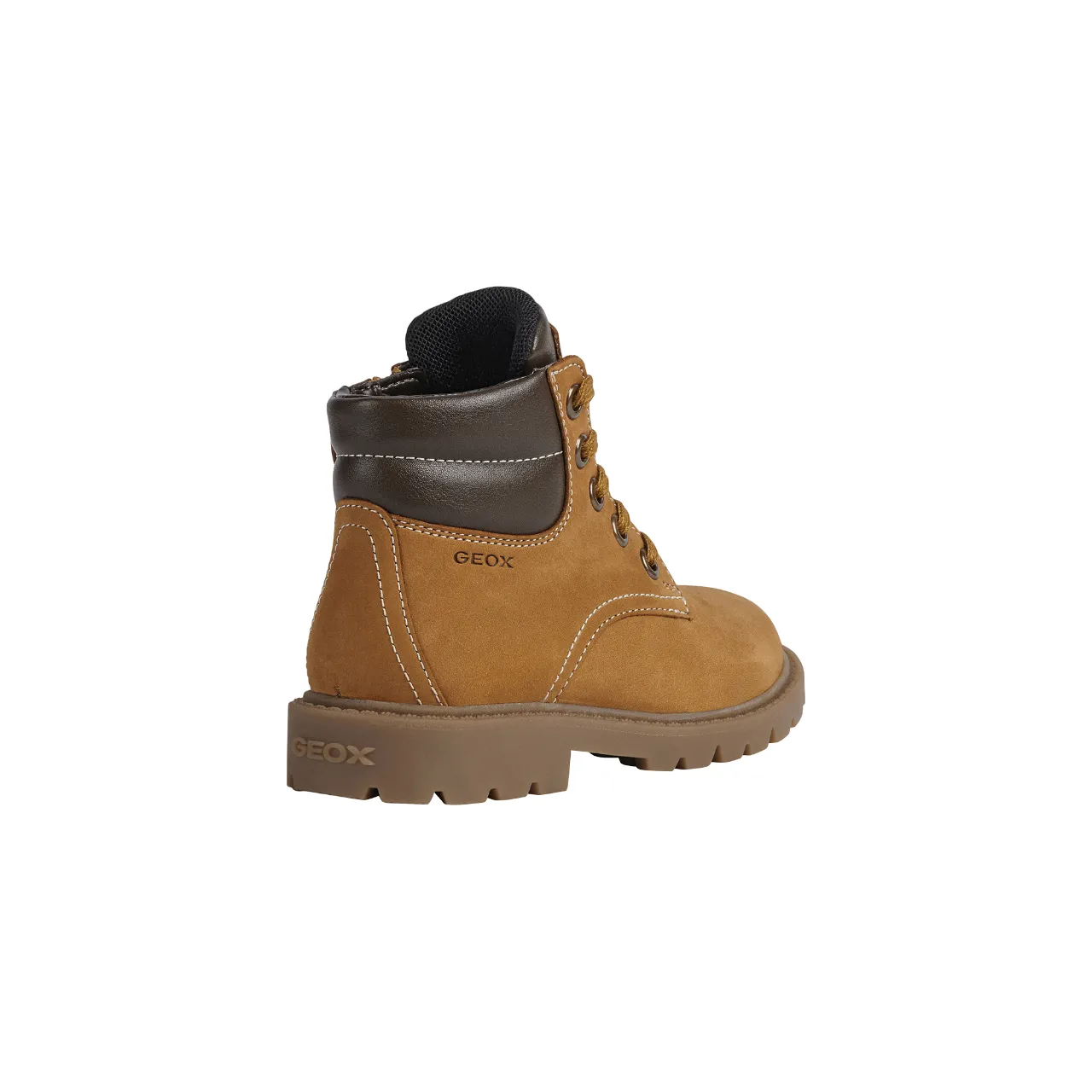 Geox Shaylax children's lumberjack boot in nubuck leather J16FAB 032BC C0930 r yellow-brown