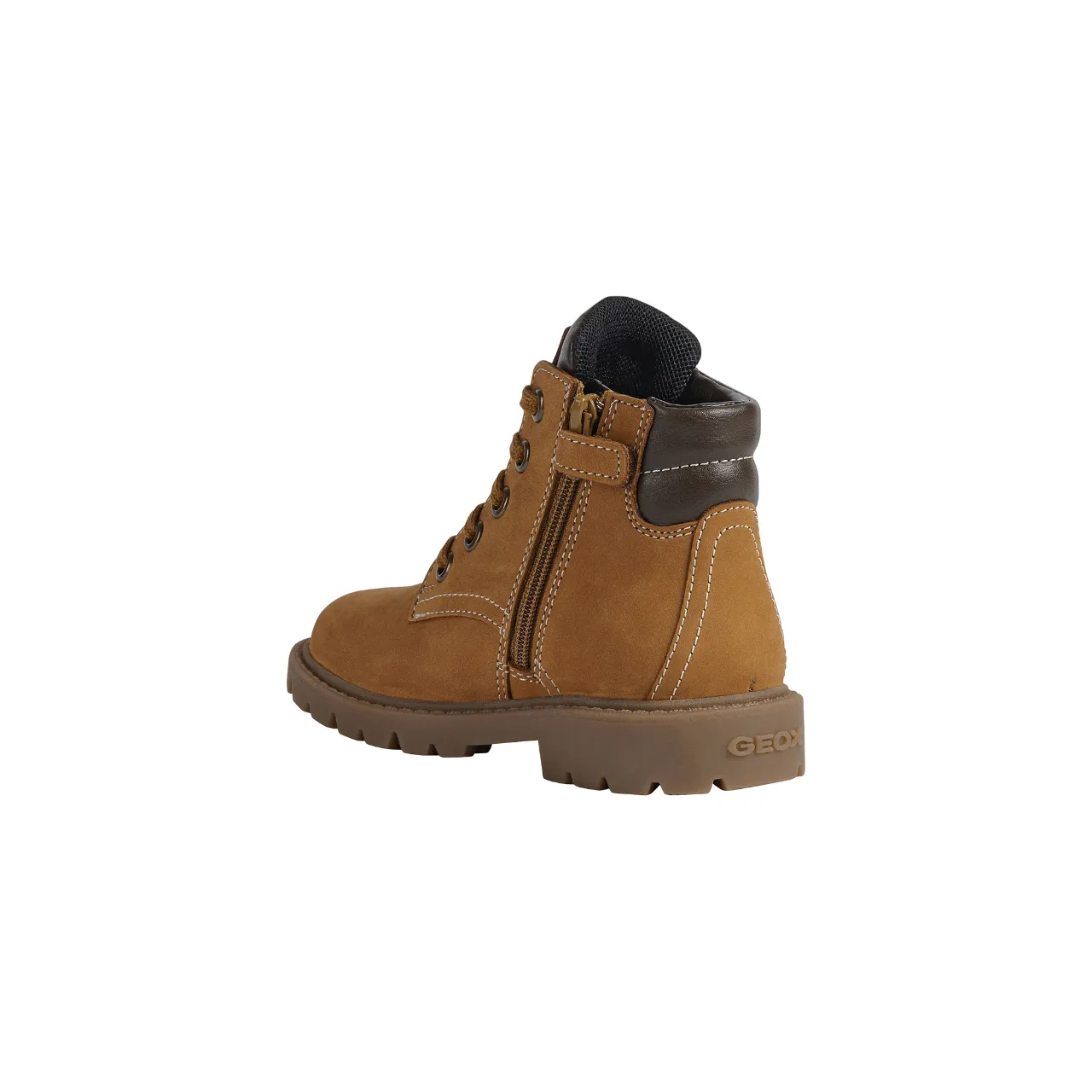 Geox Shaylax children's lumberjack boot in nubuck leather J16FAB 032BC C0930 r yellow-brown