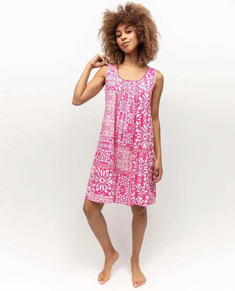 Hailey Tile Print Short Nightdress