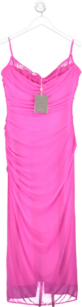 House of CB Pink Nalini Fuchsia Maxi Dress UK L