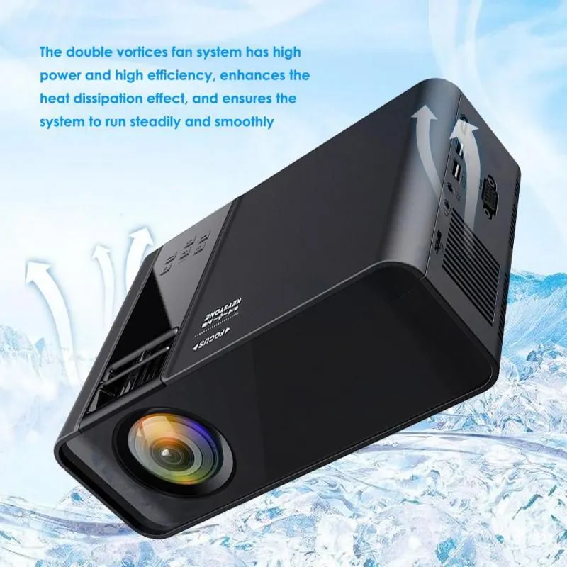 Huanletou 1080P LED Intelligent Smart Home Cinéma Projector