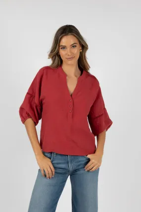 HUMIDITY - AMBROSIA BLOUSE - BRICK