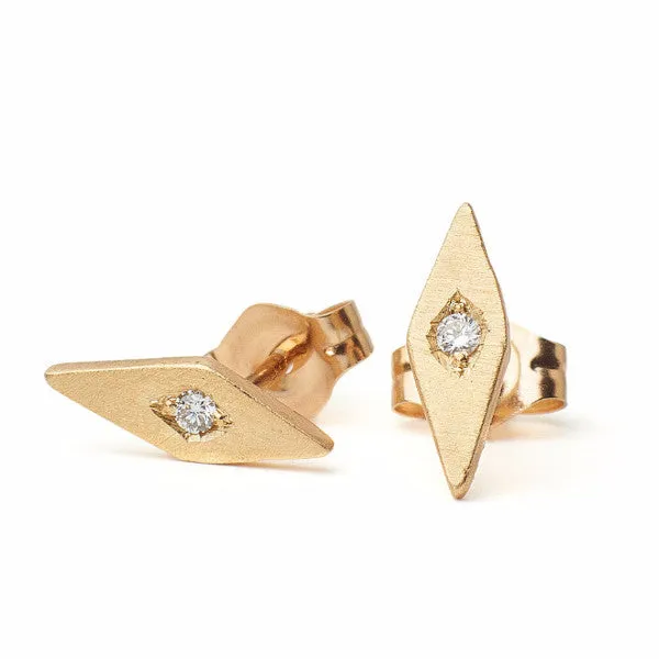 Inez Studs with diamonds