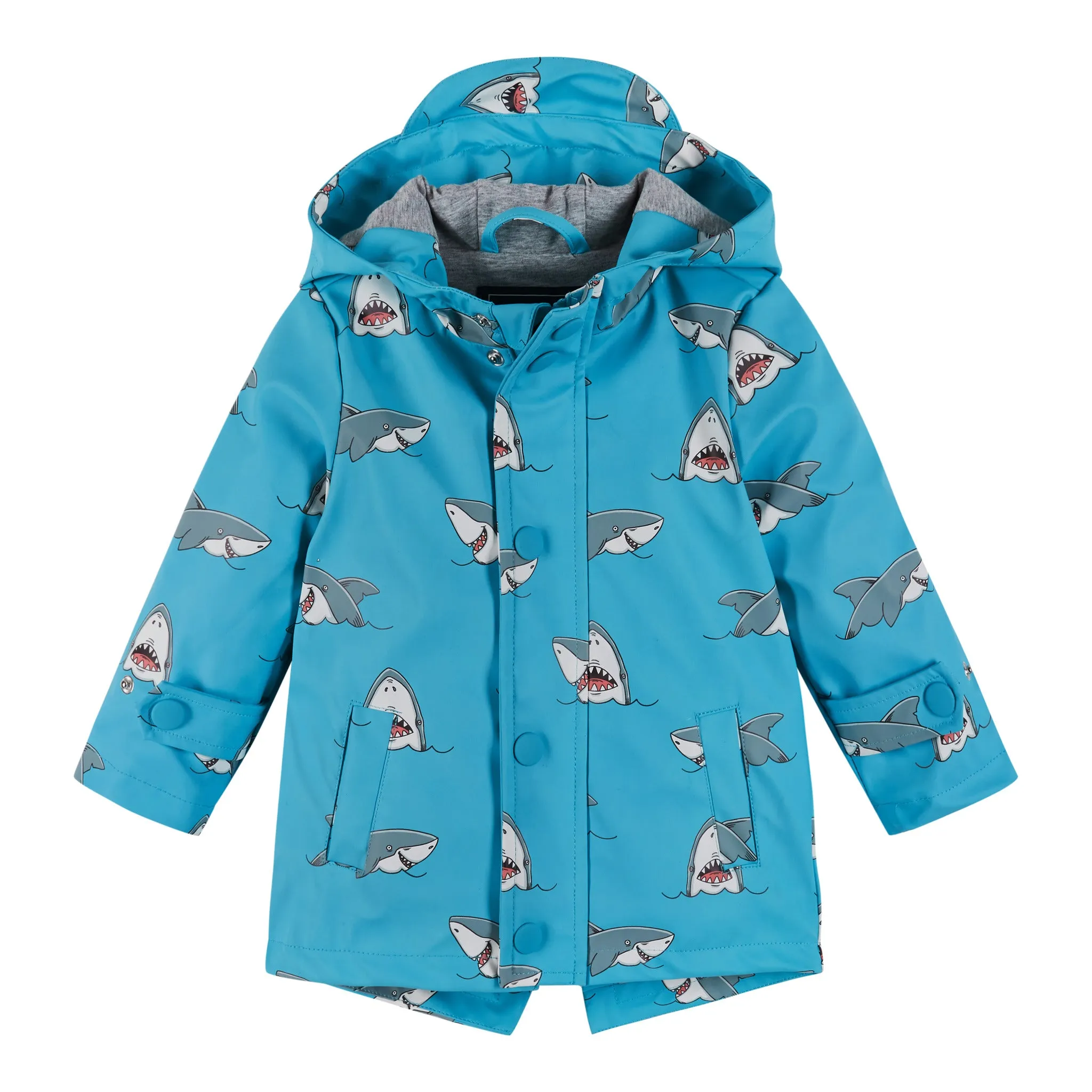 Infant Blue Shark Print Raincoat