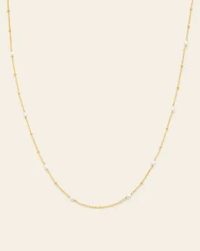 Iris Pearl Necklace - Gold Vermeil