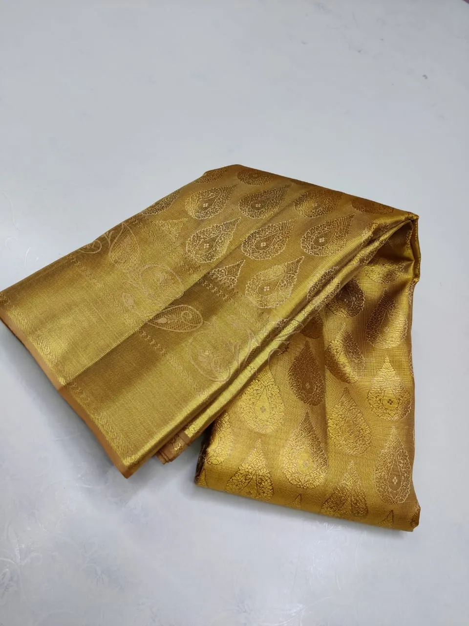 Jana Ranjini , Bridal Pure kanchipuram silk saree handwoven with 1 g pure Zari gold pattern saree-SRI001KSB