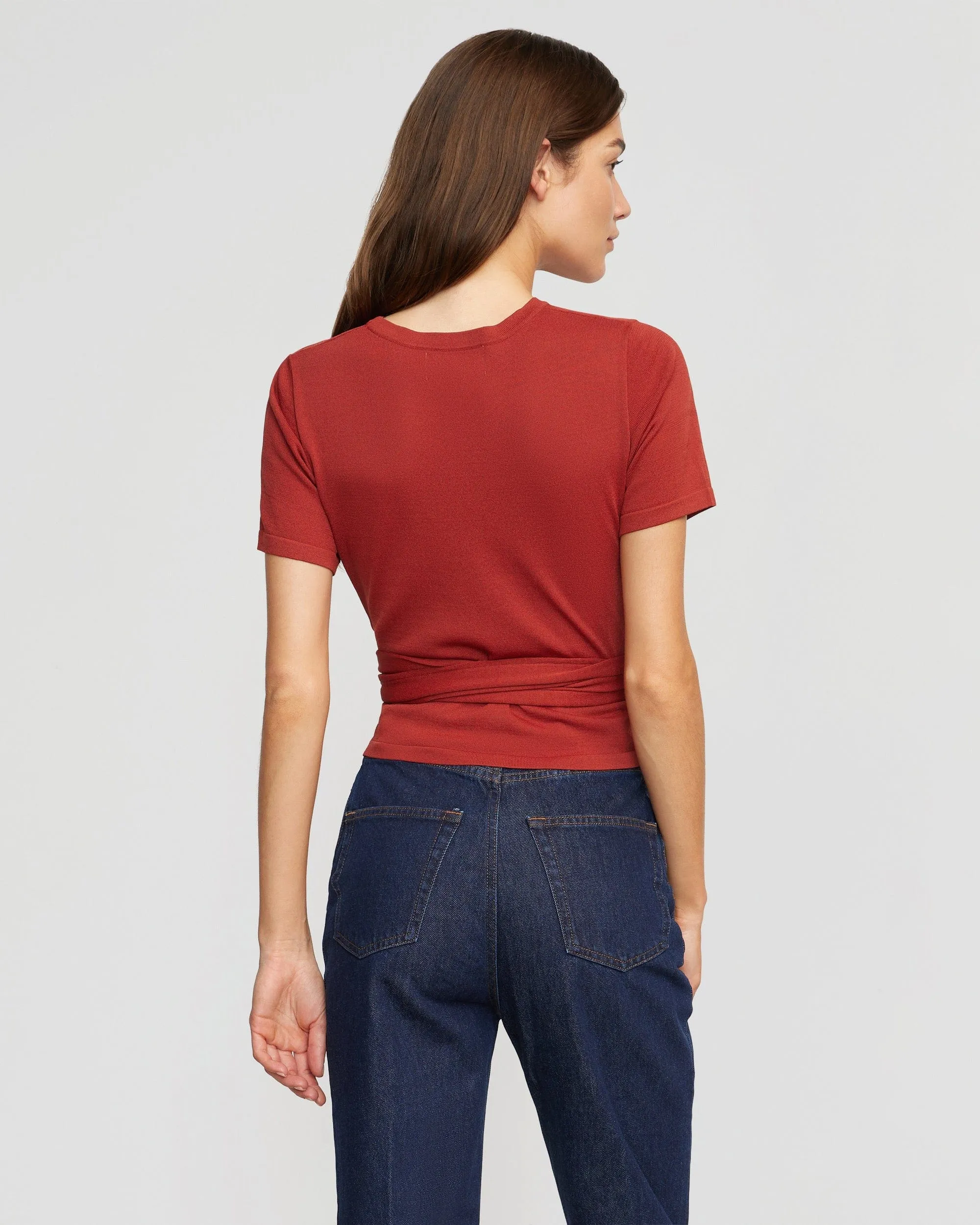 Jude Cropped Tie-Front Top