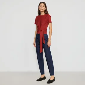 Jude Cropped Tie-Front Top