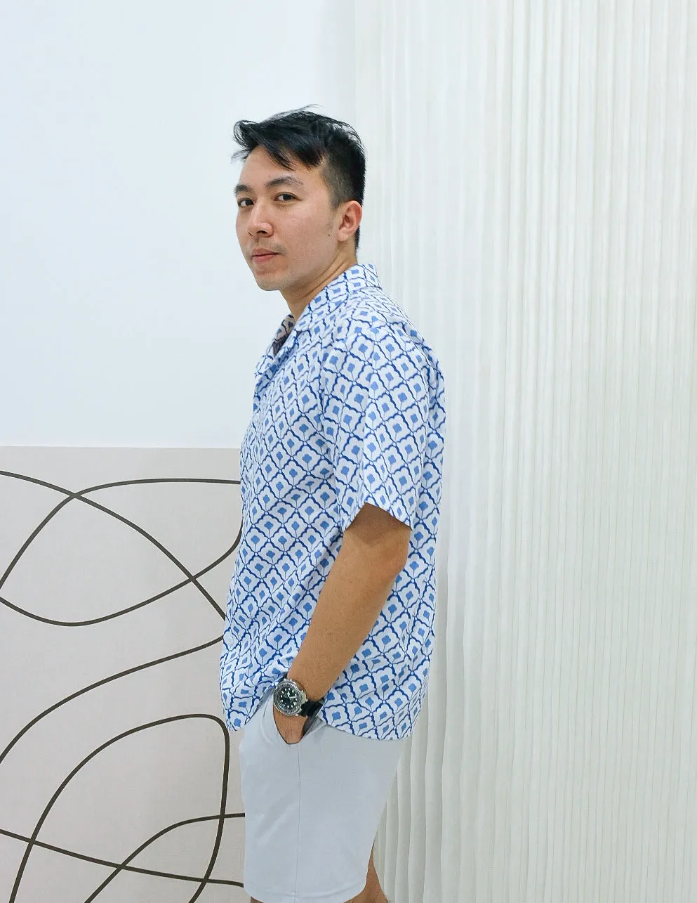 Kai Shirt in Porcelain Tiles