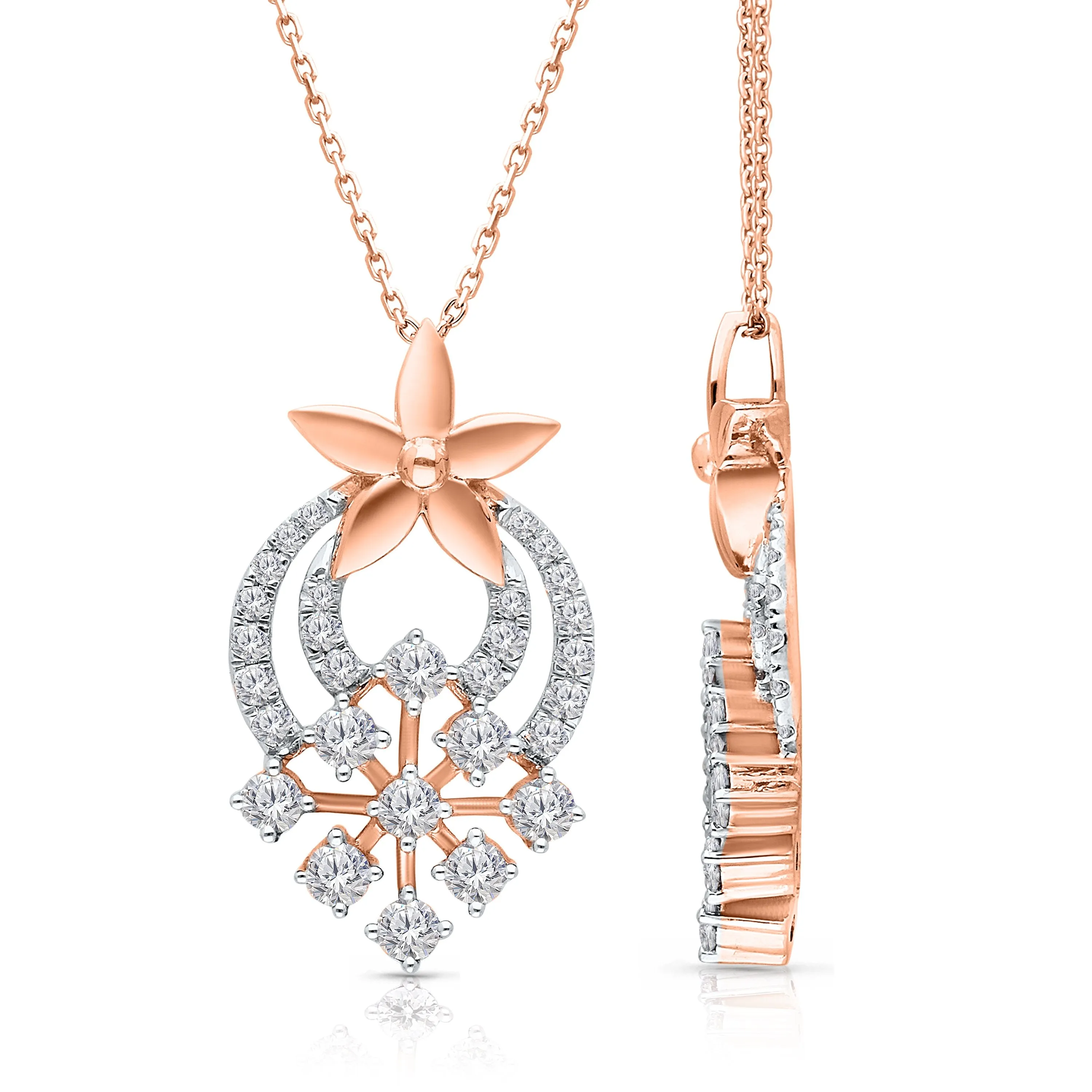 Kallati Rose Gold Diamond Eternal Pendant