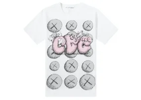 Kaws X CDG Pink Logo T-Shirt