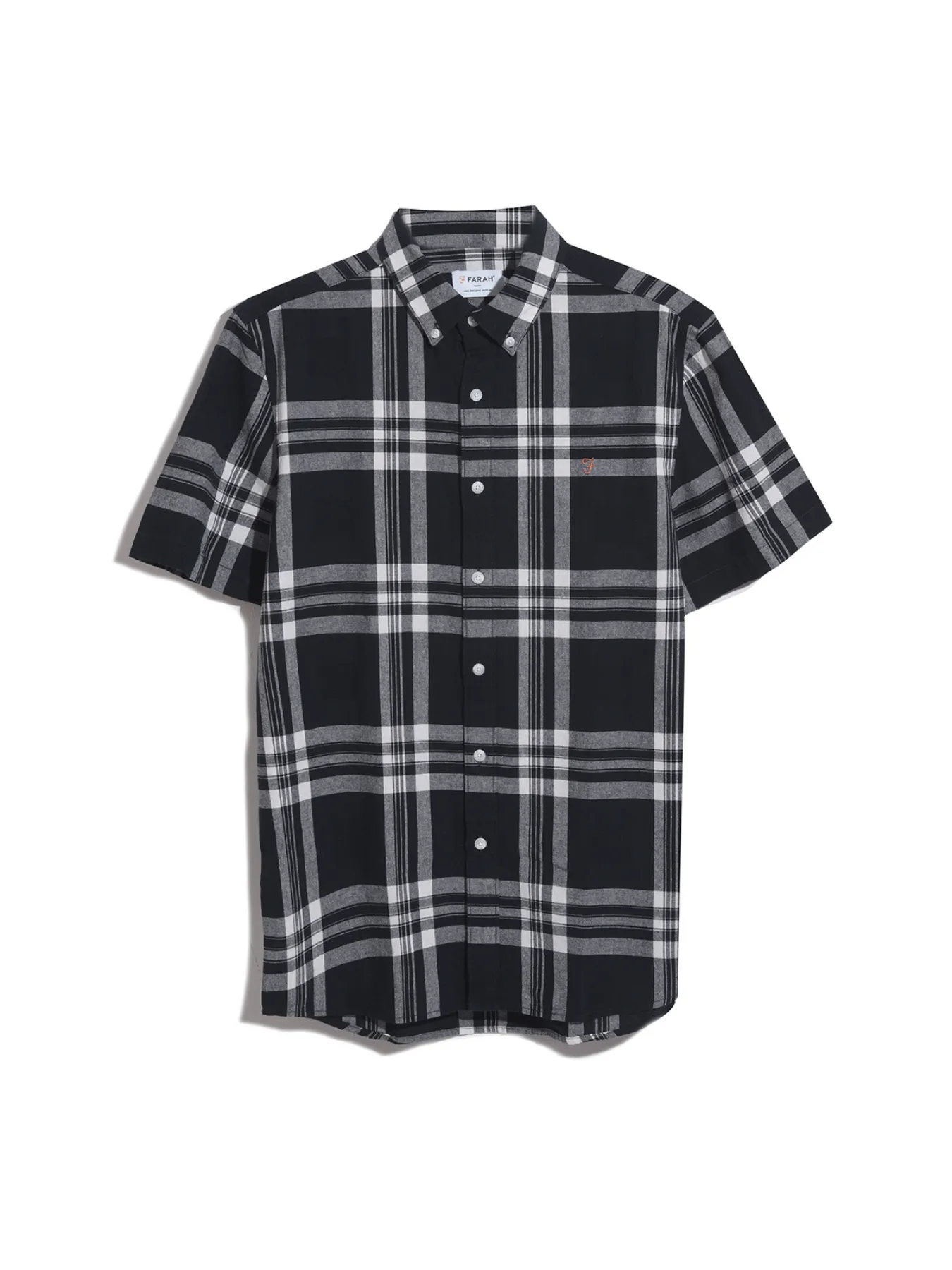 Kele Check Short Sleeve Shirt In True Navy