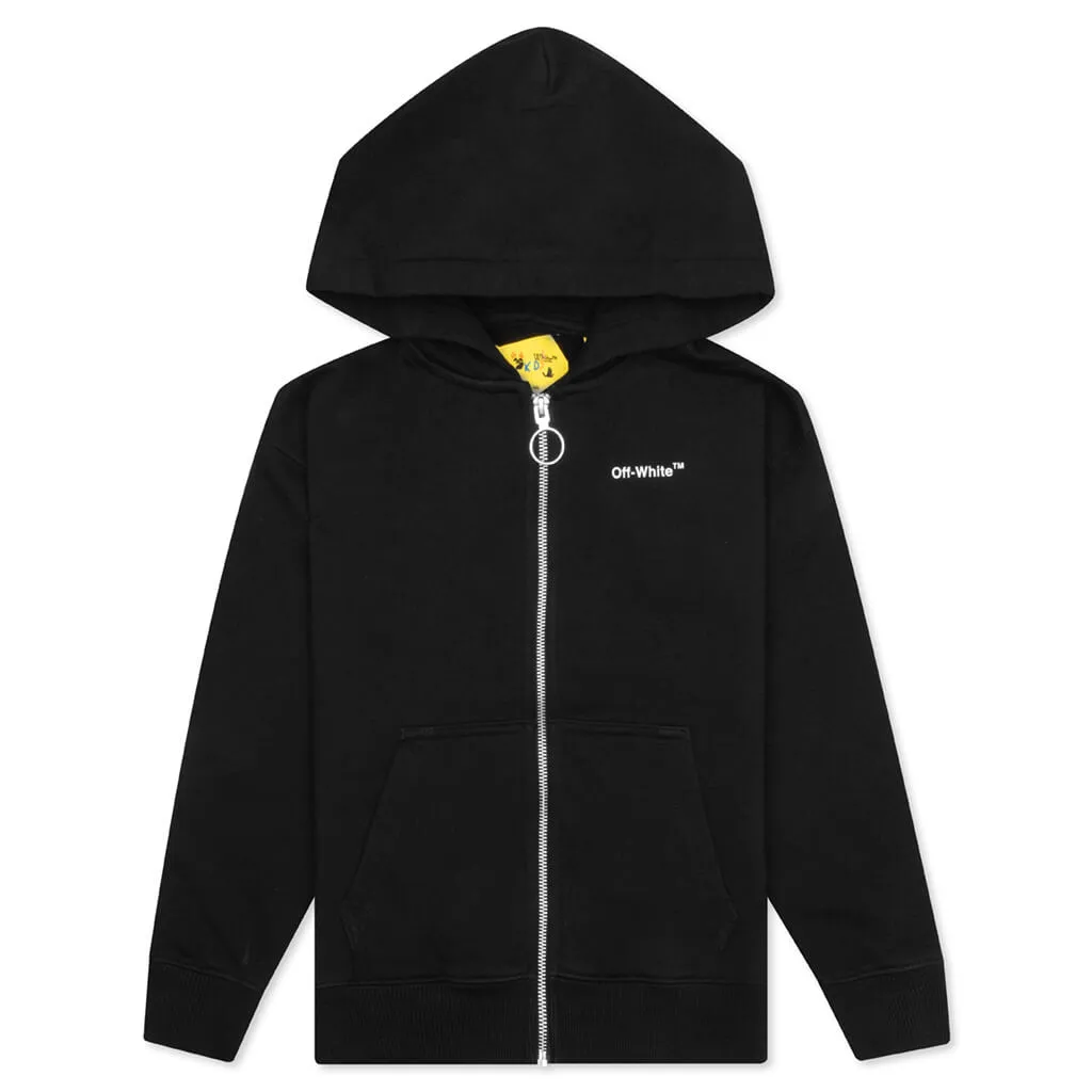 Kids Monster Arrow Hoodie Zip - Black/Multicolor