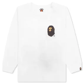 Kid's Multi Logo L/S Tee - White