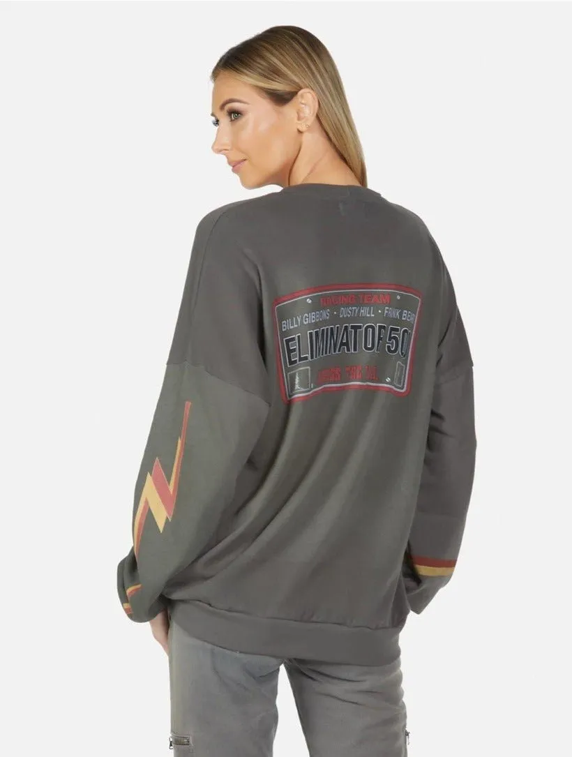 Lauren Moshi Sierra ZZ Top Eliminator Boyfriend Pullover