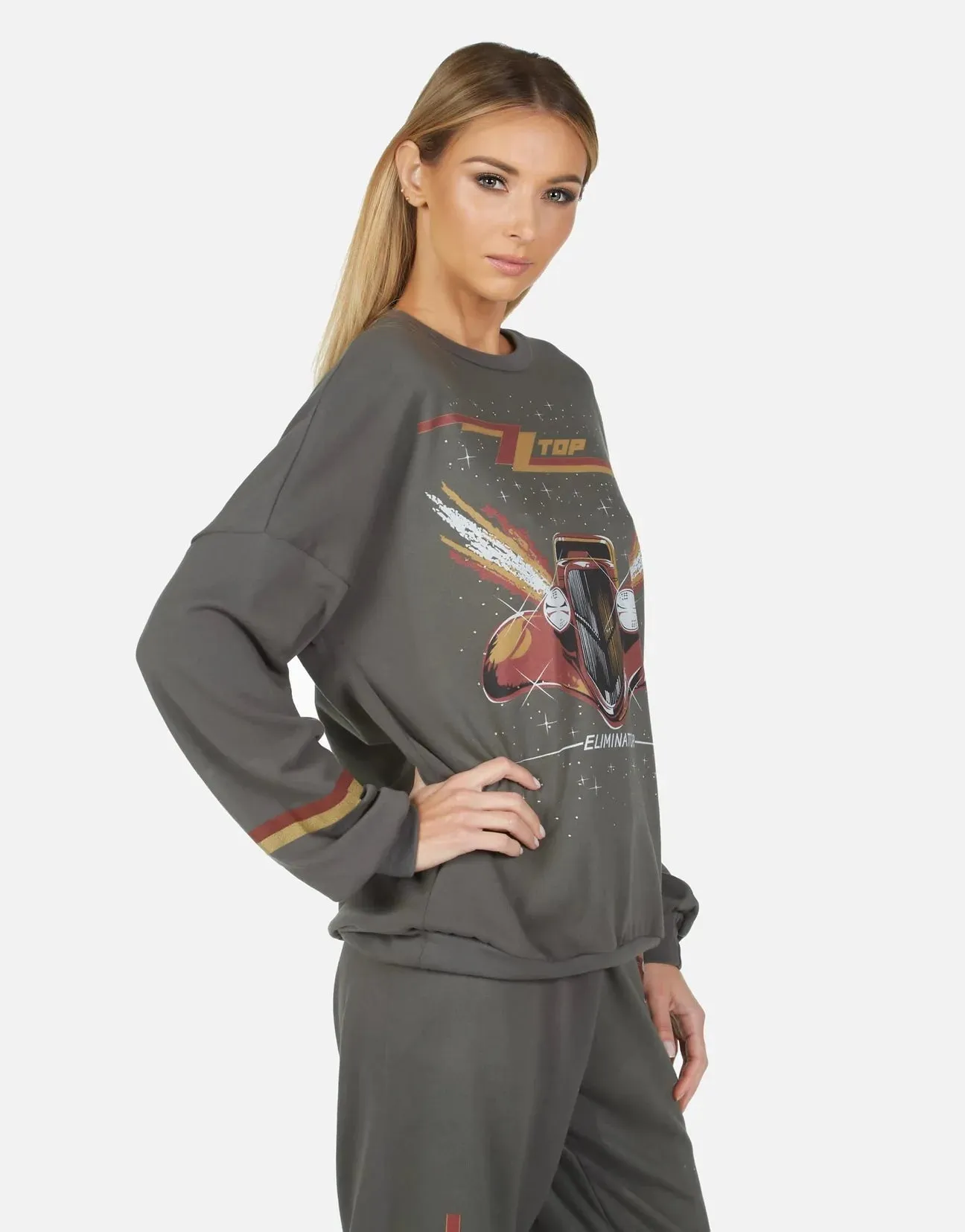 Lauren Moshi Sierra ZZ Top Eliminator Boyfriend Pullover