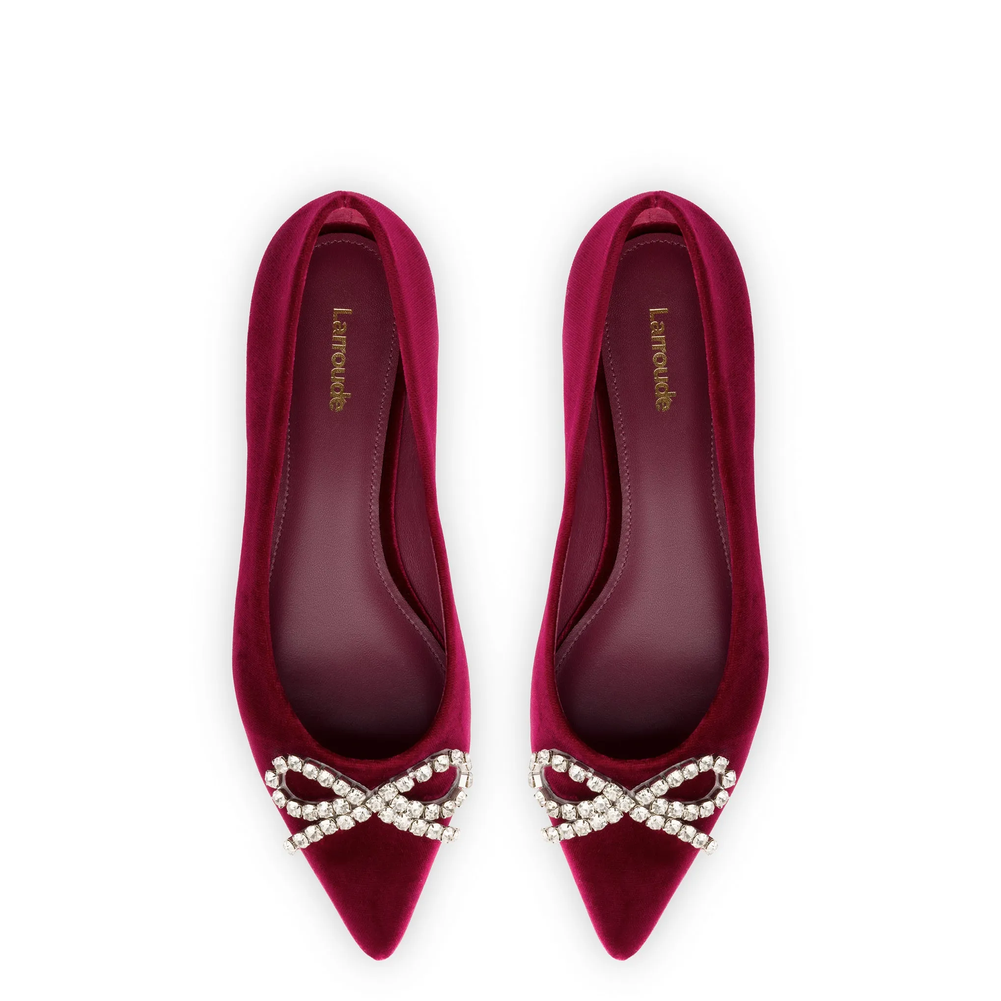 Lee Flat In Wine Velvet