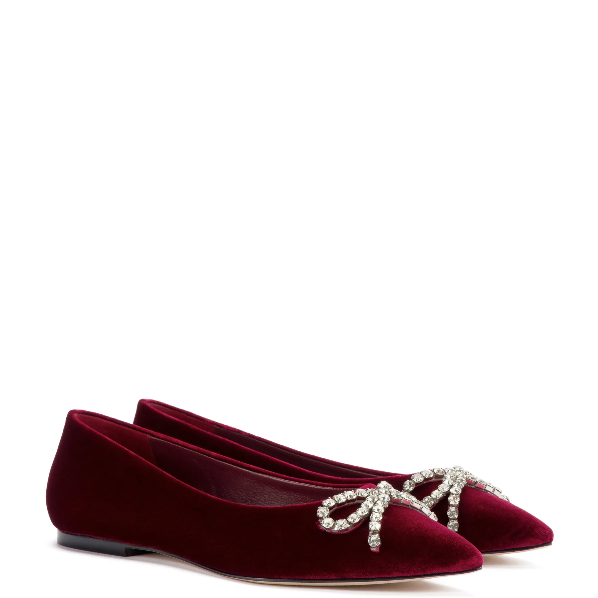 Lee Flat In Wine Velvet