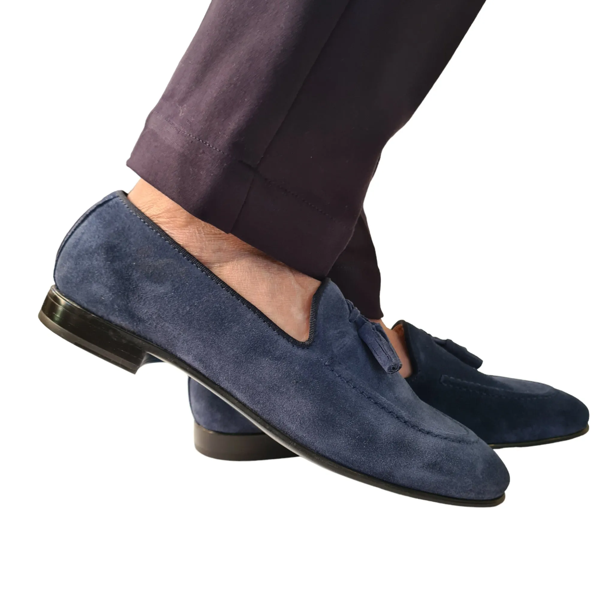 Les Poemes Mocassino Uomo Blue Rif.61