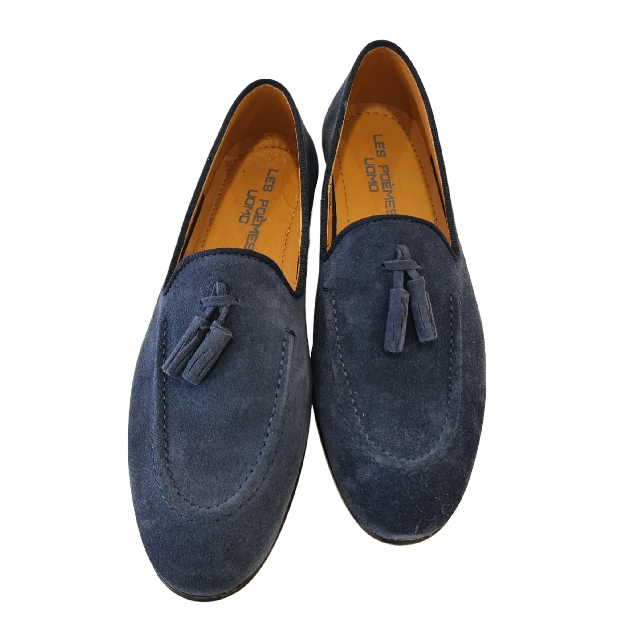 Les Poemes Mocassino Uomo Blue Rif.61