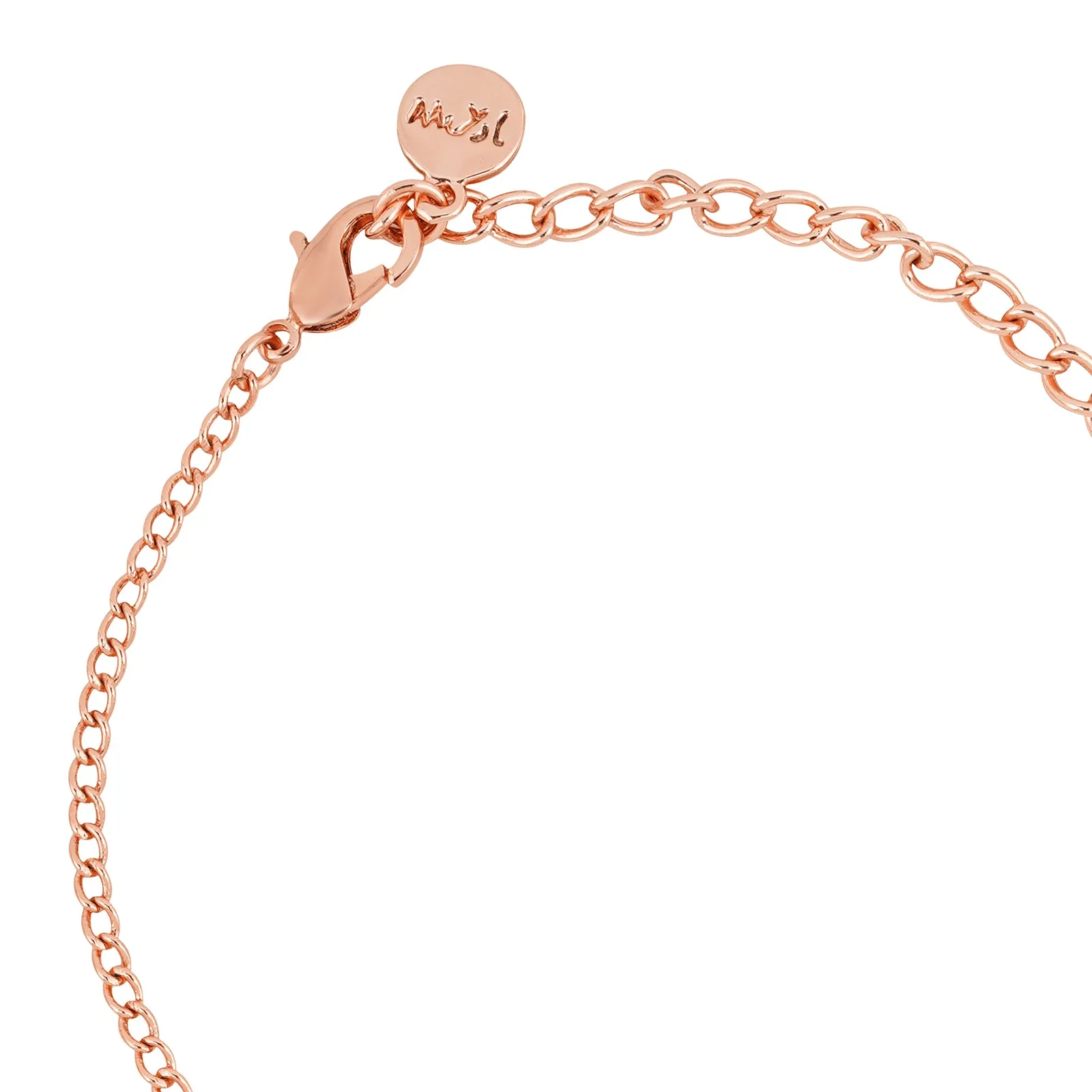 Luna Rhinestone Rose Gold Bracelet Charm