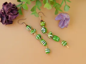 Lush Green Terracotta Earrings