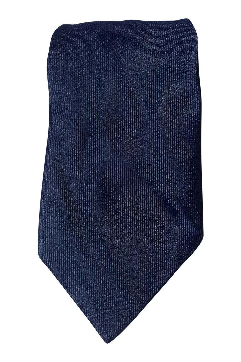 MACASETA Navy Blue Ribbed Neck Tie (54)