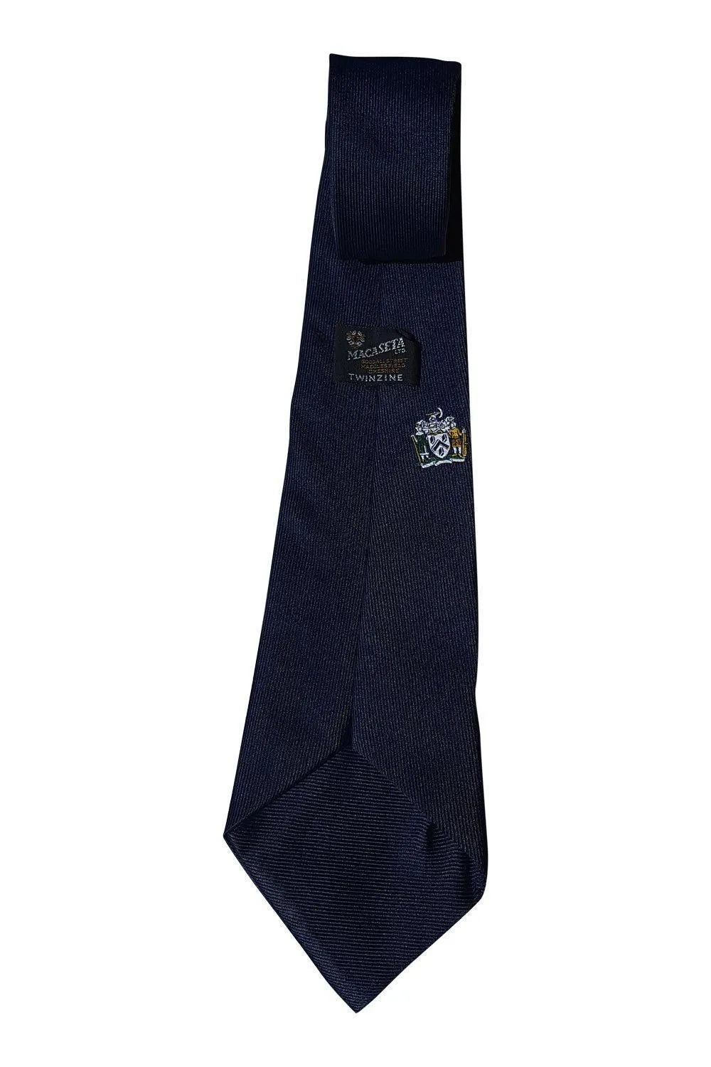 MACASETA Navy Blue Ribbed Neck Tie (54)