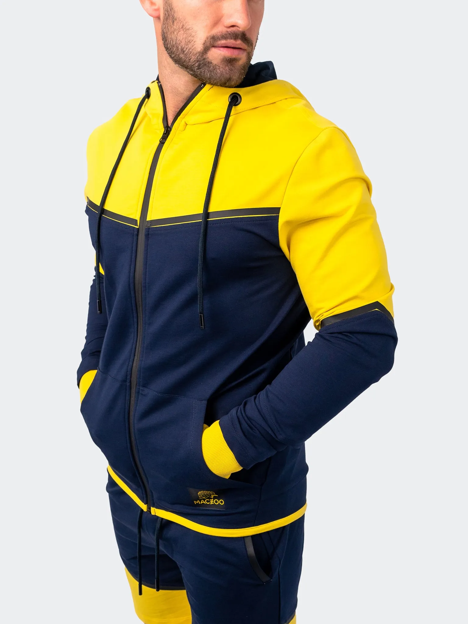 Maceoo Athleisure | Hoodie Exploration Blue