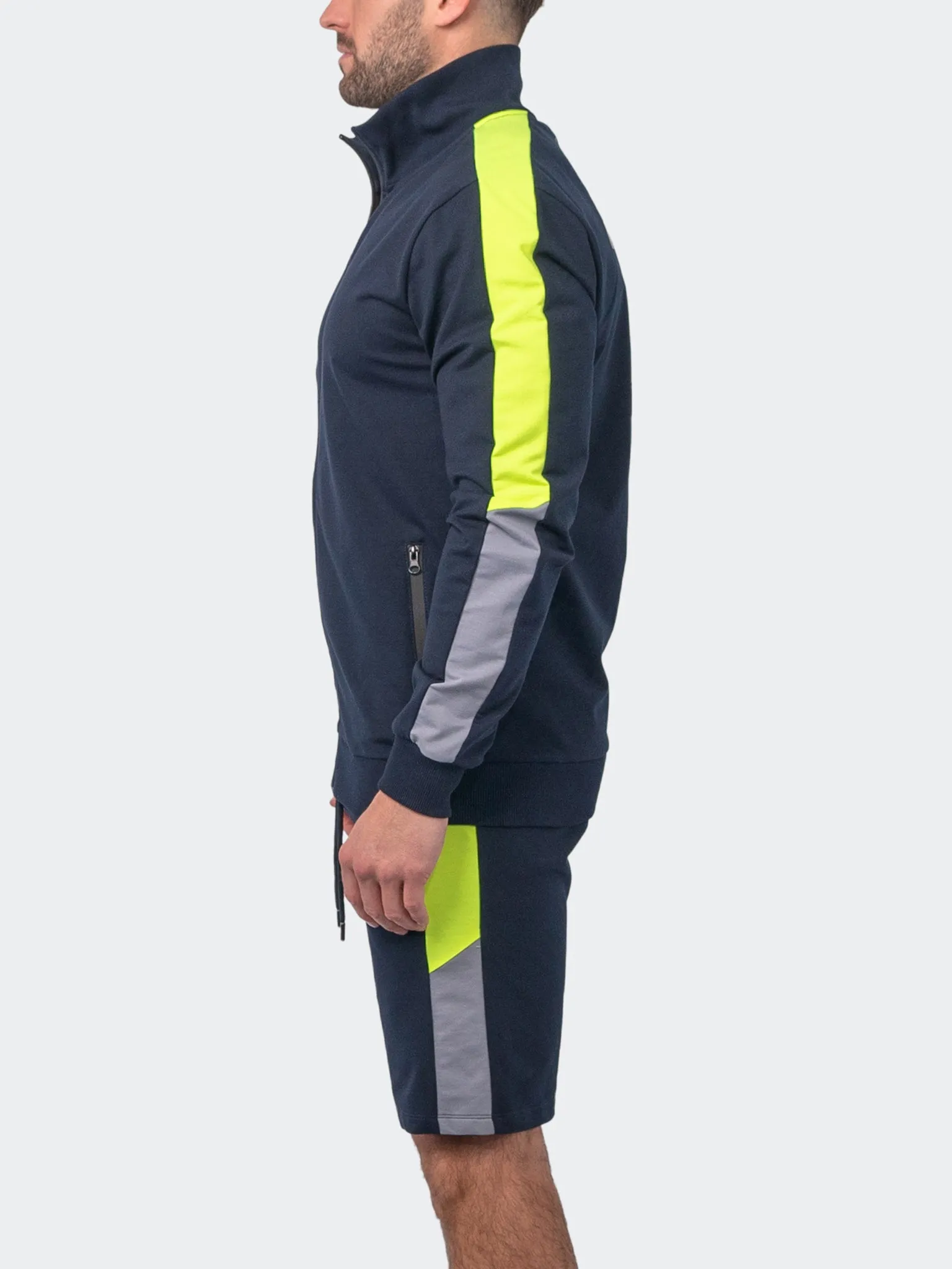 Maceoo Athleisure | Zipper Level Blue