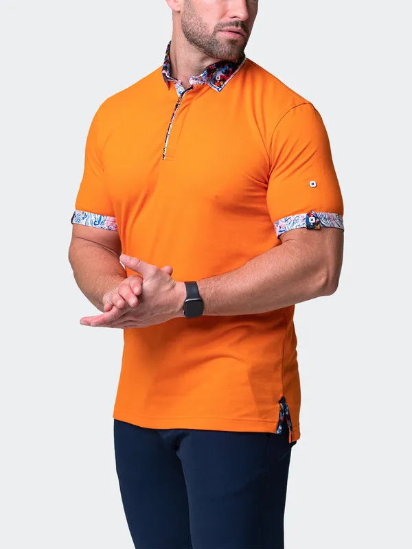 Maceoo Short-Sleeve Polos | Polo MozartsolidBreak Orange