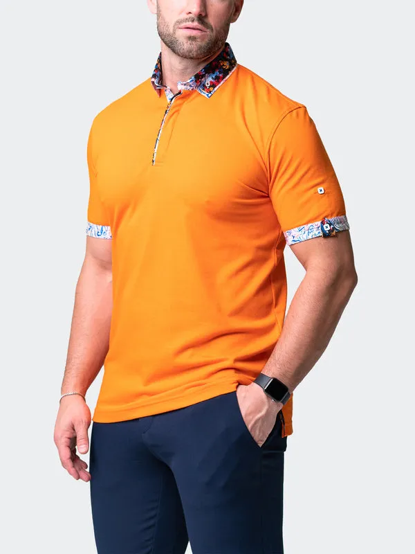 Maceoo Short-Sleeve Polos | Polo MozartsolidBreak Orange