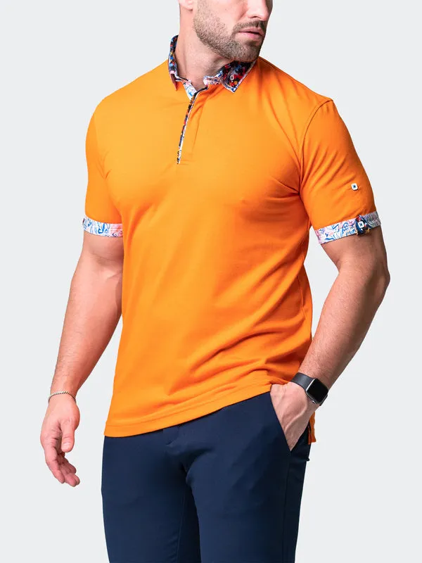 Maceoo Short-Sleeve Polos | Polo MozartsolidBreak Orange