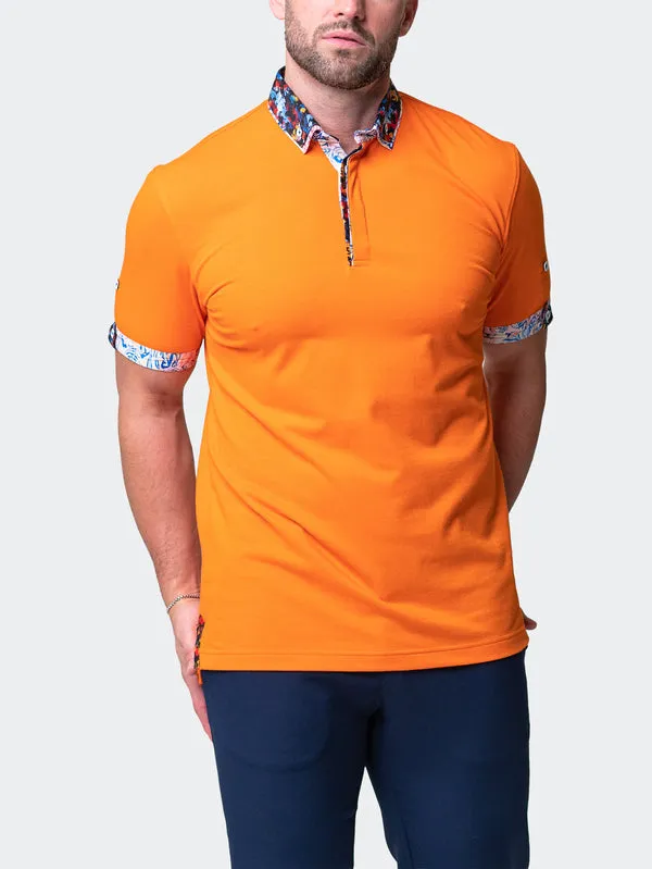 Maceoo Short-Sleeve Polos | Polo MozartsolidBreak Orange