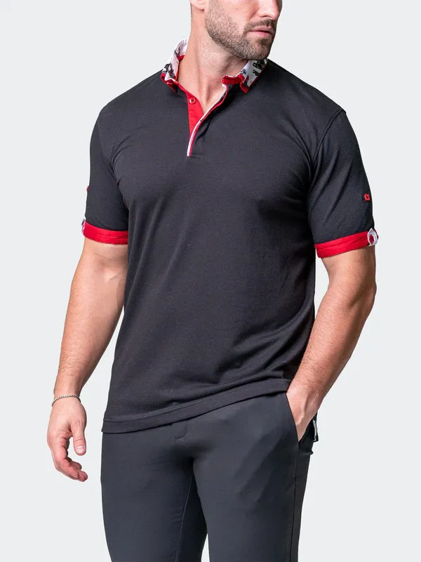 Maceoo Short-Sleeve Polos | Polo Mozartsoliddog Black